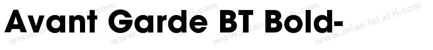 Avant Garde BT Bold字体转换